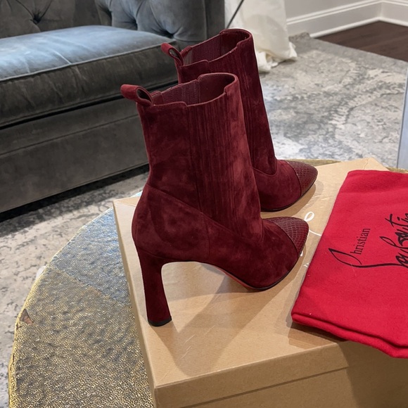 CHRISTIAN LOUBOUTIN Me in the 90s Burgundy Boot 38 - Picture 11 of 12